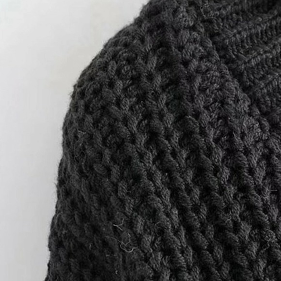Frayed Trim Drop Shoulder Sweater 